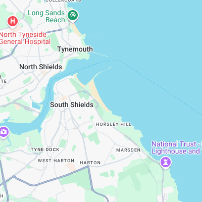 South Shields surf map