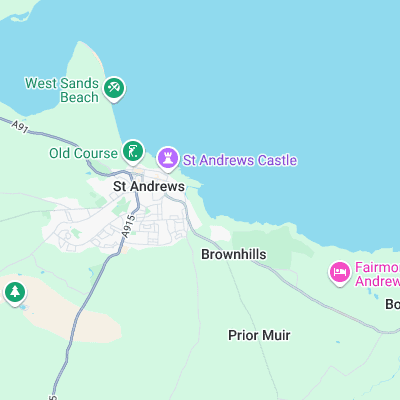 St Andrews East surf map