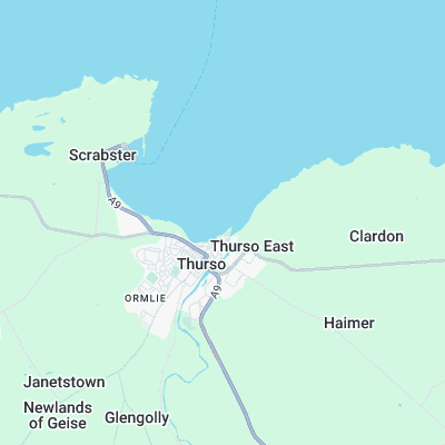 Thurso Beach surf map