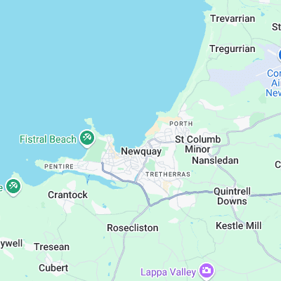 Tolcarne, The Wedge surf map