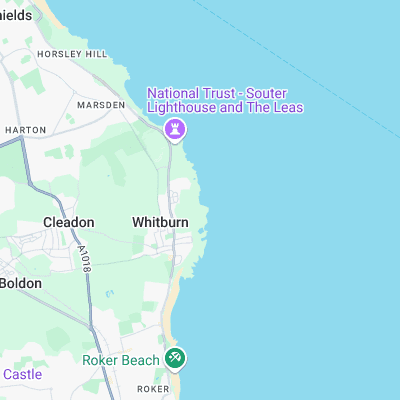 Whitburn surf map