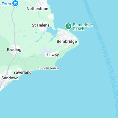 Whitecliff Bay surf map