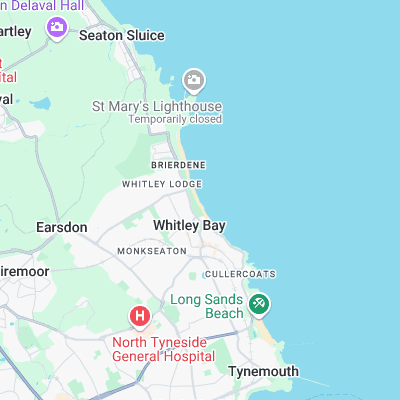 Whitley Bay surf map