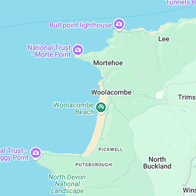 Woolacombe surf map