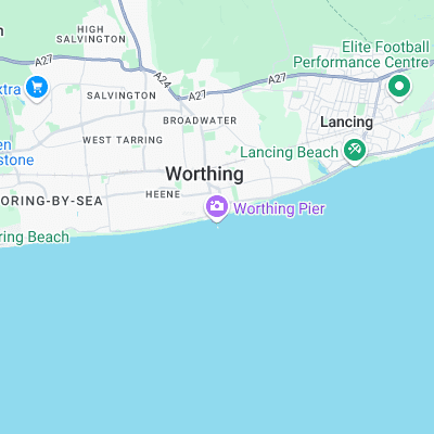 Worthing surf map