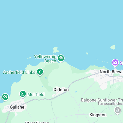 Yellowcraig Beach surf map