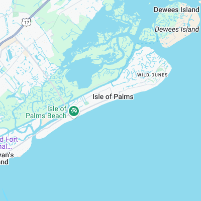 Isle of Palms 35th St surf map