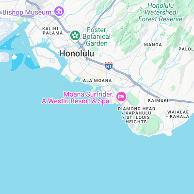 Ala Moana Bowls surf map