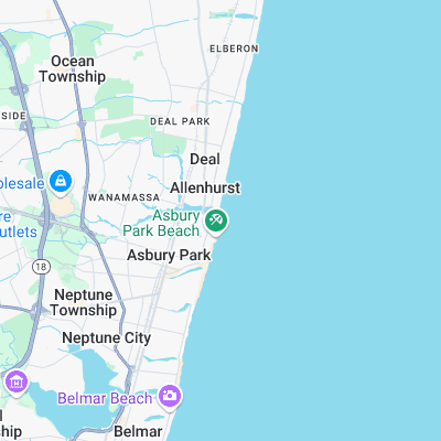 Asbury Park surf map