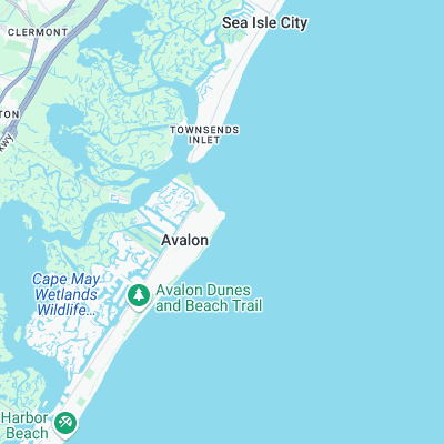 Avalon - 10th Street surf map