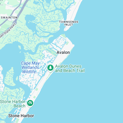 Avalon - 30th Street surf map