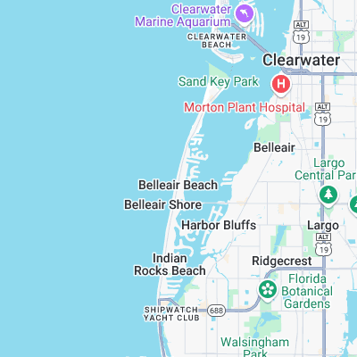 Bellair Beach surf map
