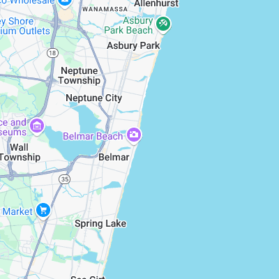 Belmar Beach surf map