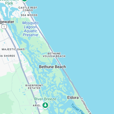 Bethune surf map