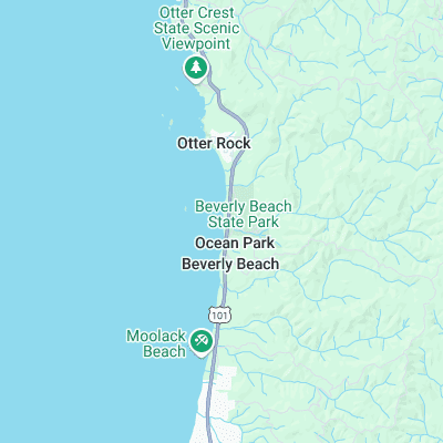 Beverly Beach surf map