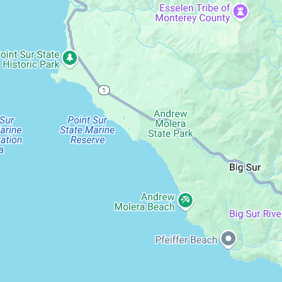 Big Sur Rivermouth surf map