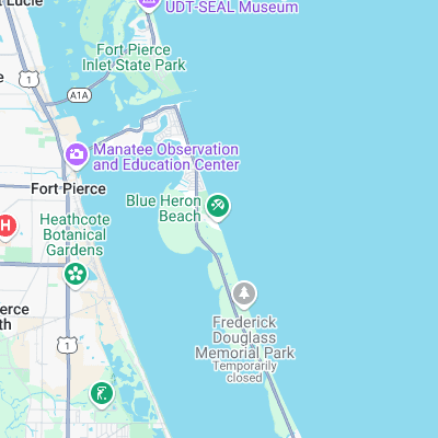 Blue Heron Beach surf map