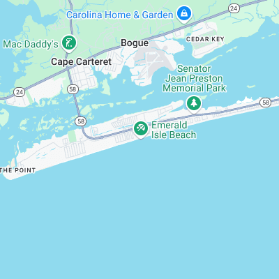 Bogue Pier surf map