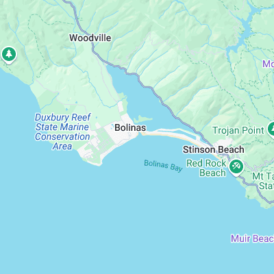 Bolinas Jetty surf map