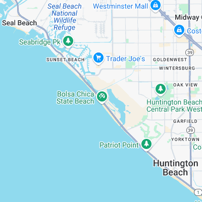 Bolsa Chica surf map