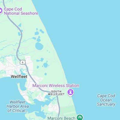 Cahoon Hollow Beach surf map