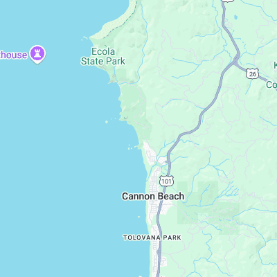 Cannon Beach surf map