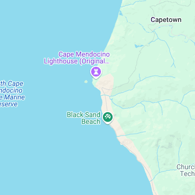 Cape Mendocino surf map