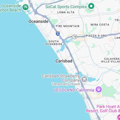 Carlsbad City Beach surf map