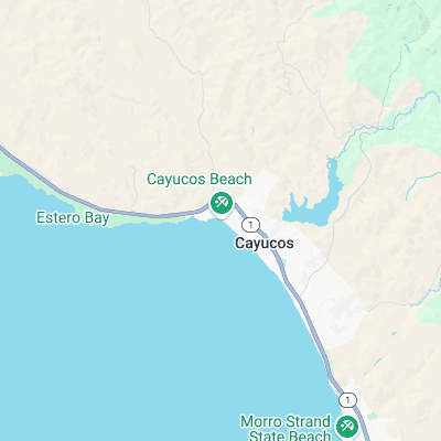 Cayucos Pier surf map