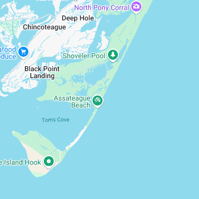 Chincoteague surf map