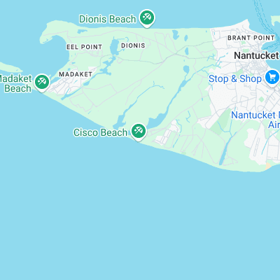 Cisco Beach (Nantucket Island) surf map