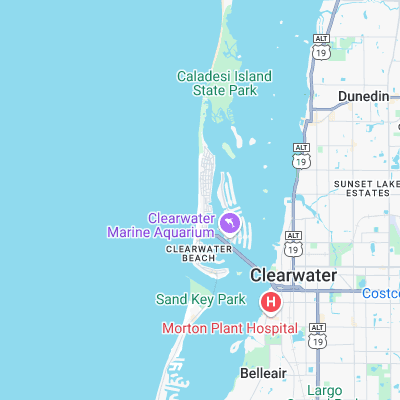 Clearwater surf map