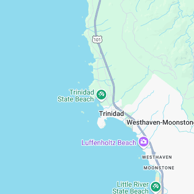 College Cove surf map