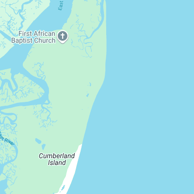 Cumberland Island surf map