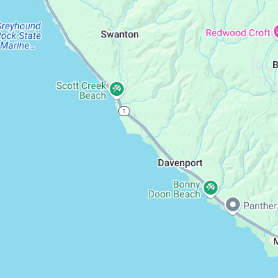 Davenport Landing surf map