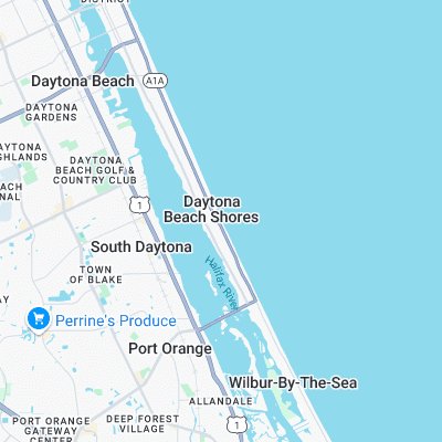 Daytona Beach surf map