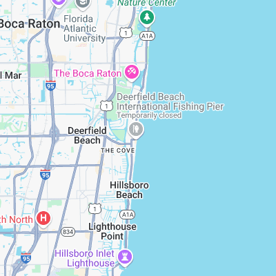 Deerfield Beach Pier surf map