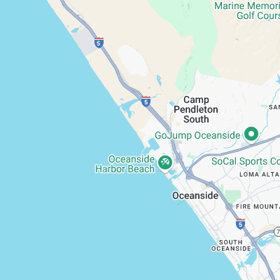 Del Mar Jetties surf map