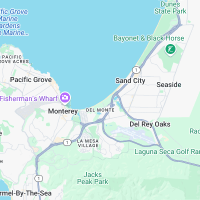 Del Monte Beach surf map