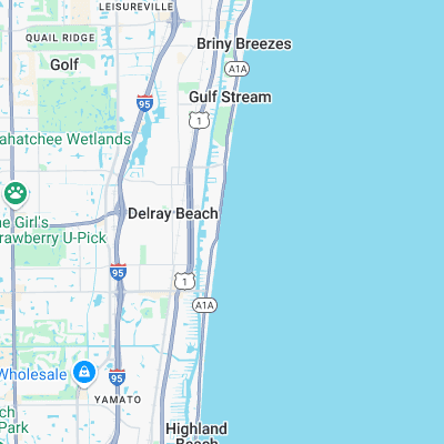 Delray Public Beach surf map