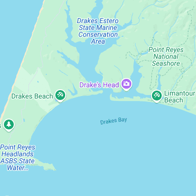 Drakes Beach surf map