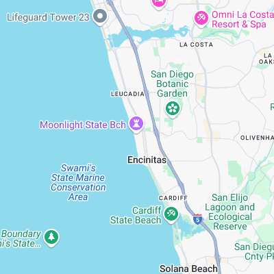 Encinatas - D Street surf map