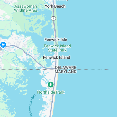 Fenwick Island surf map