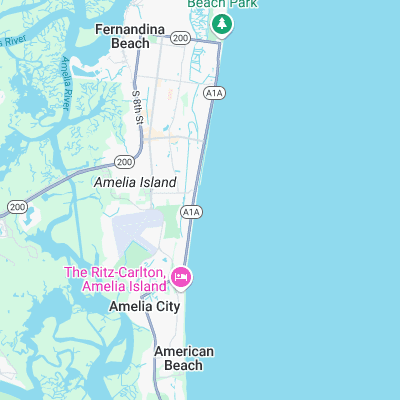 Fernandina Pier surf map