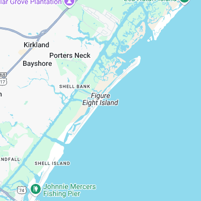 Figure Eight Island surf map