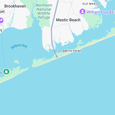 Fire Island surf map