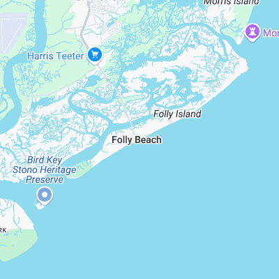 Folly Beach Pier surf map