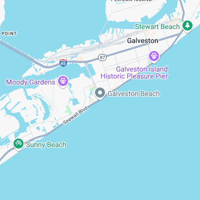 Galveston surf map