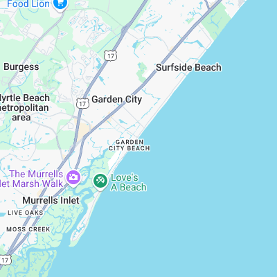 Garden City Pier surf map