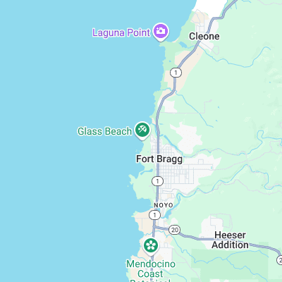 Glass Beach surf map